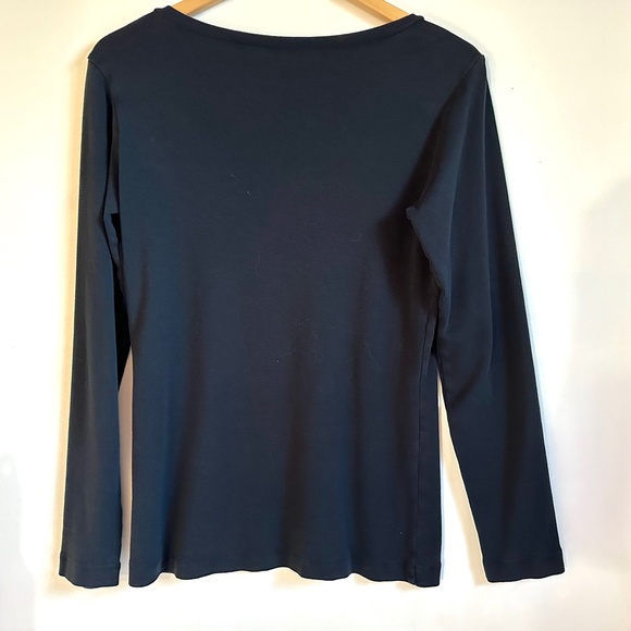 Eddie Bauer Black Cotton Long Sleeve T Shirt - M - Picture 3 of 9